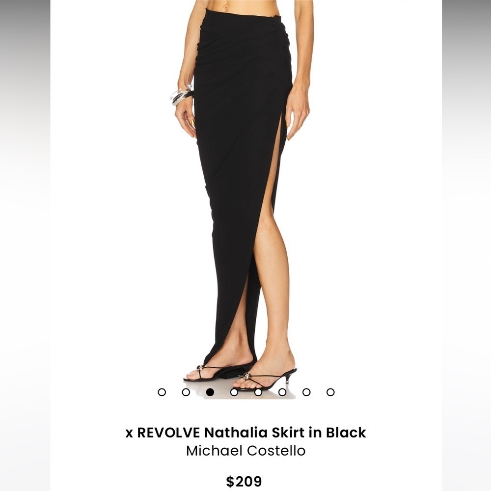 Michael Costello x REVOLVE Nathalia Maxi Skirt in Black Size L - Picture 7 of 10